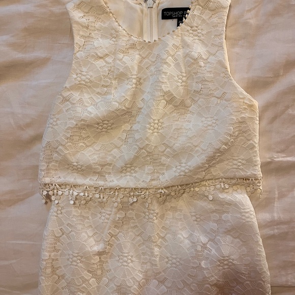 Lace Mini Dress - Cream - Picture 8 of 16